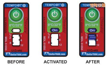 館陶溫度指示標(biāo)簽 累計上升時間/溫度的標(biāo)簽